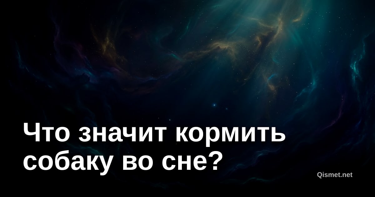 Что значит кормить собаку во сне?
