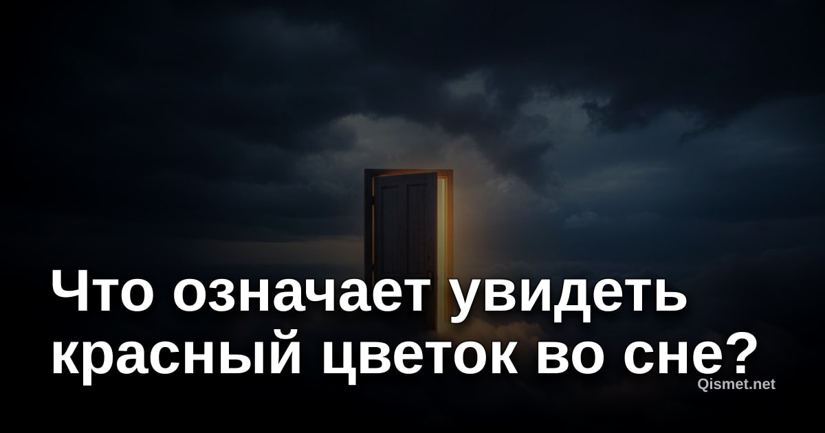 Что означает увидеть красный цветок во сне?