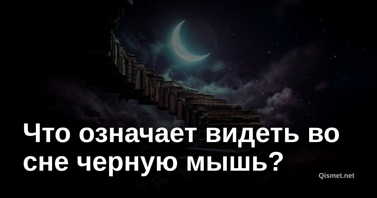 Что означает видеть во сне черную мышь?