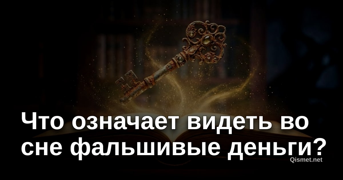 Что означает видеть во сне фальшивые деньги?