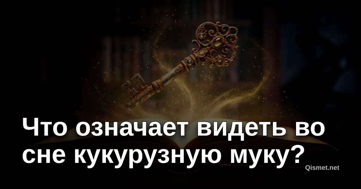 Что означает видеть во сне кукурузную муку?