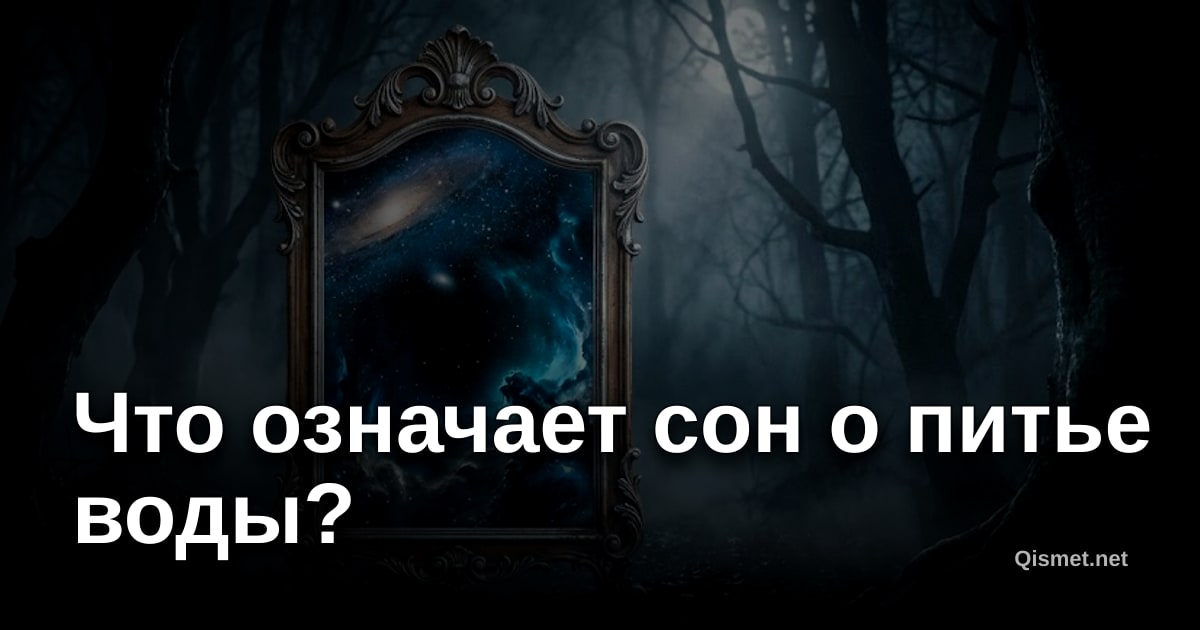 Что означает сон о питье воды?