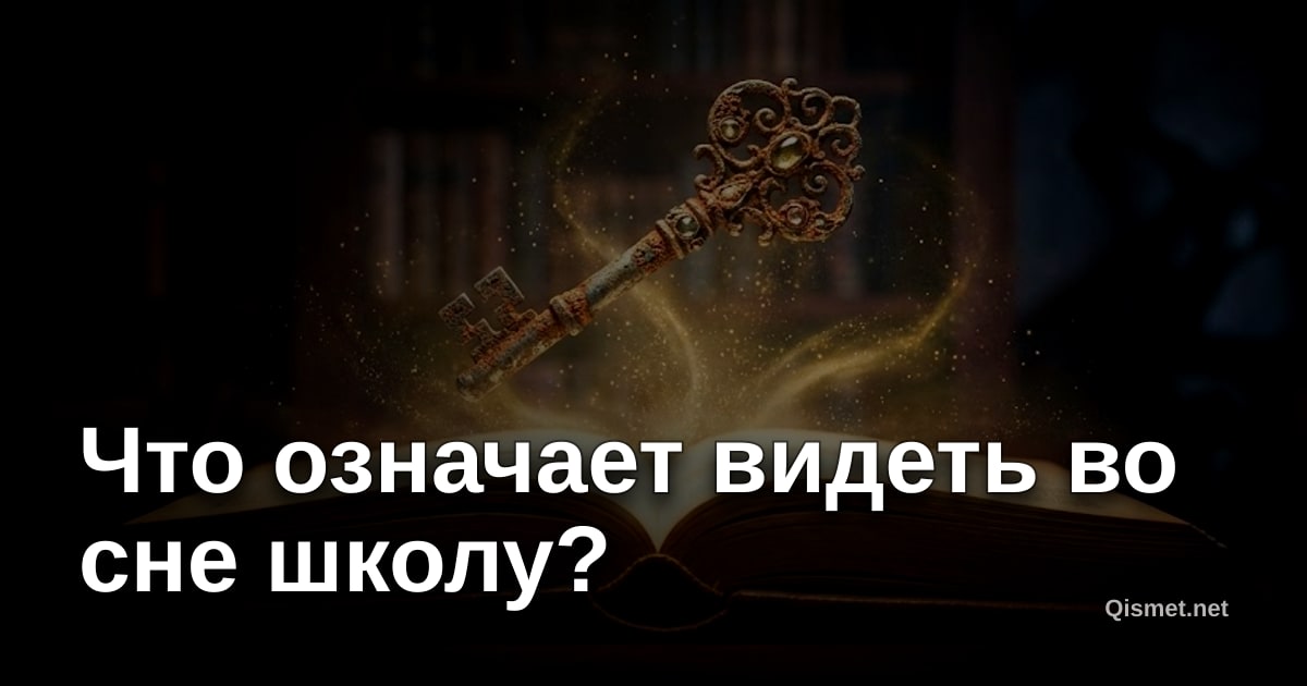 Что означает видеть во сне школу?