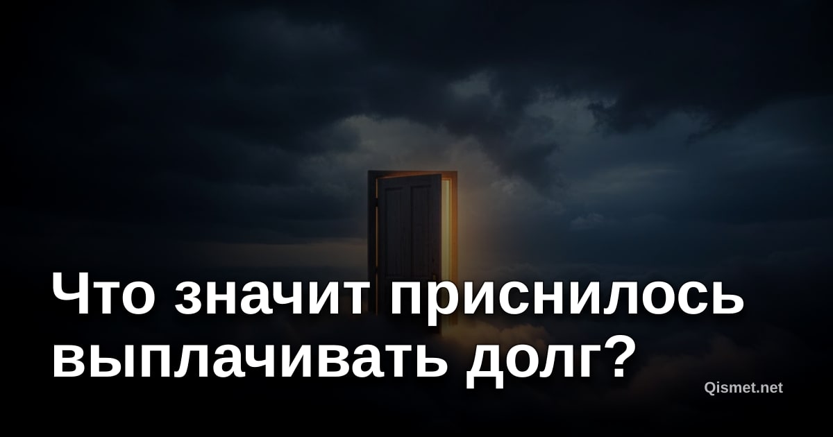 Что значит приснилось выплачивать долг?