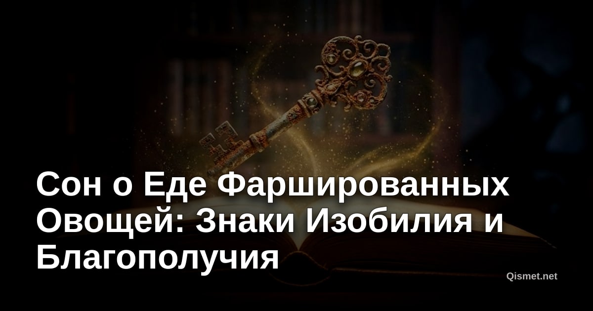 Сон о Еде Фаршированных Овощей: Знаки Изобилия и Благополучия