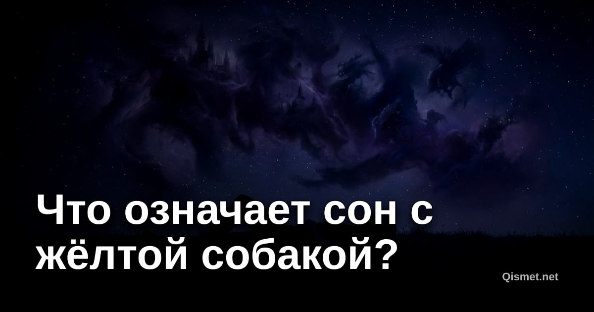 Что означает сон с жёлтой собакой?