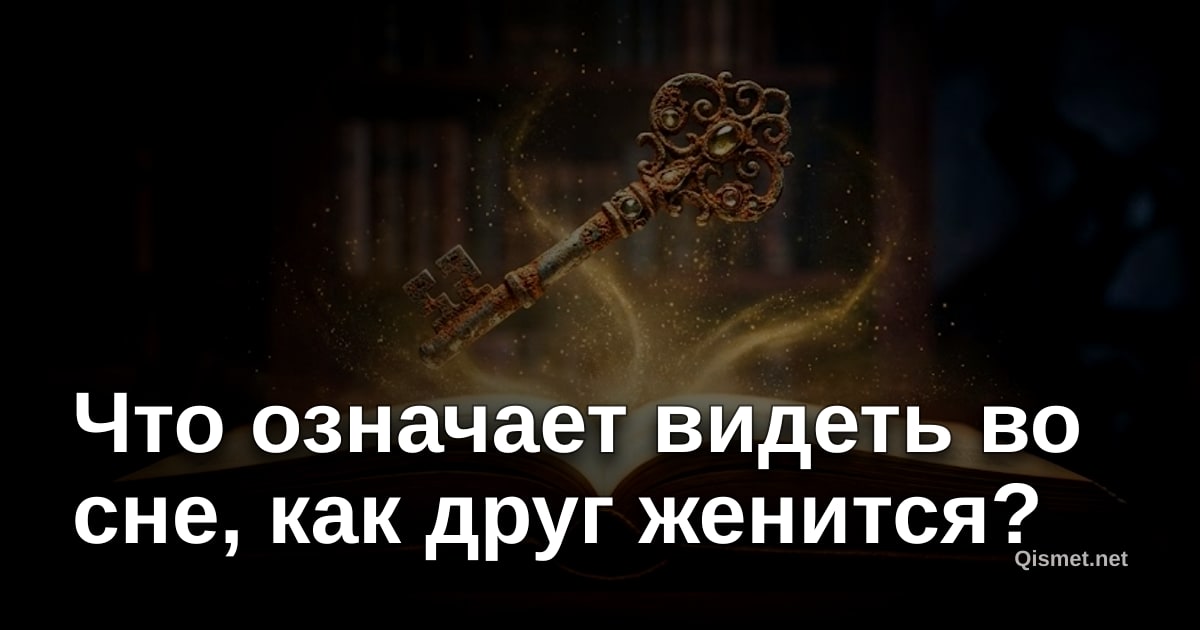 Что означает видеть во сне, как друг женится?