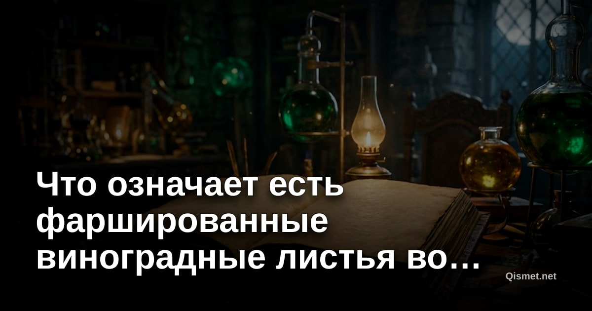 Что означает есть фаршированные виноградные листья во сне?