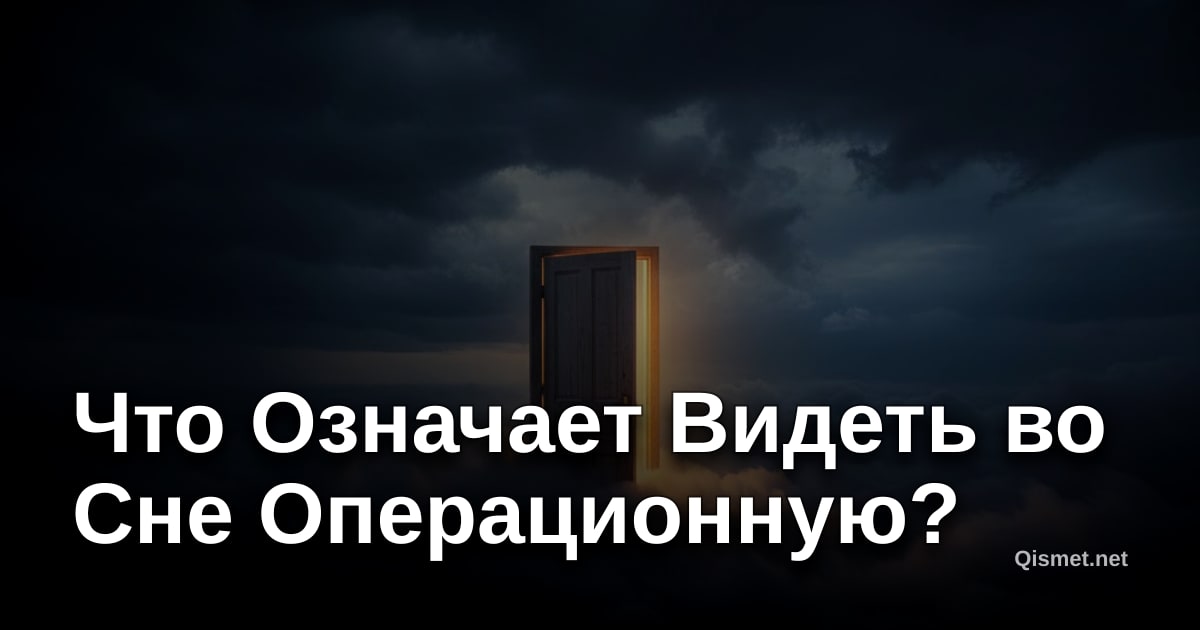 Что Означает Видеть во Сне Операционную?