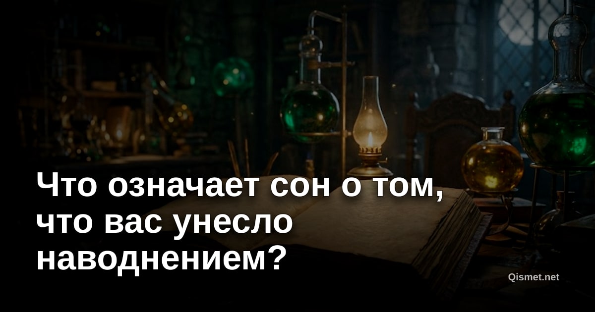 Что означает сон о том, что вас унесло наводнением?