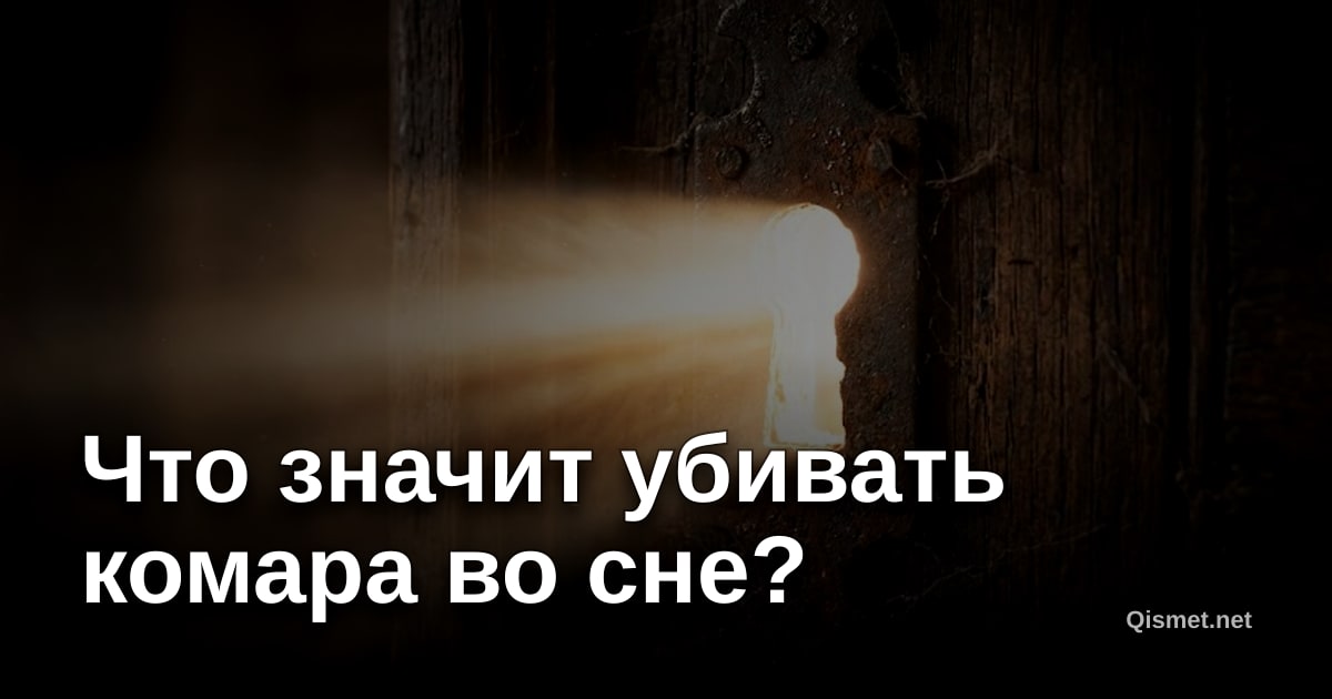 Что значит убивать комара во сне?