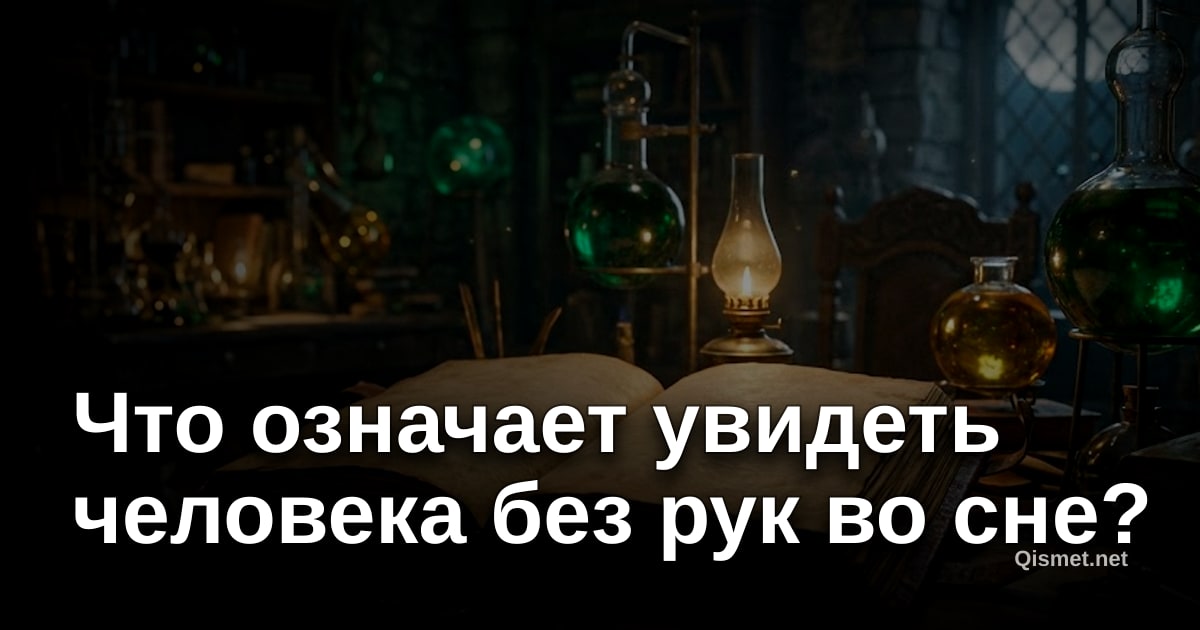 Что означает увидеть человека без рук во сне?