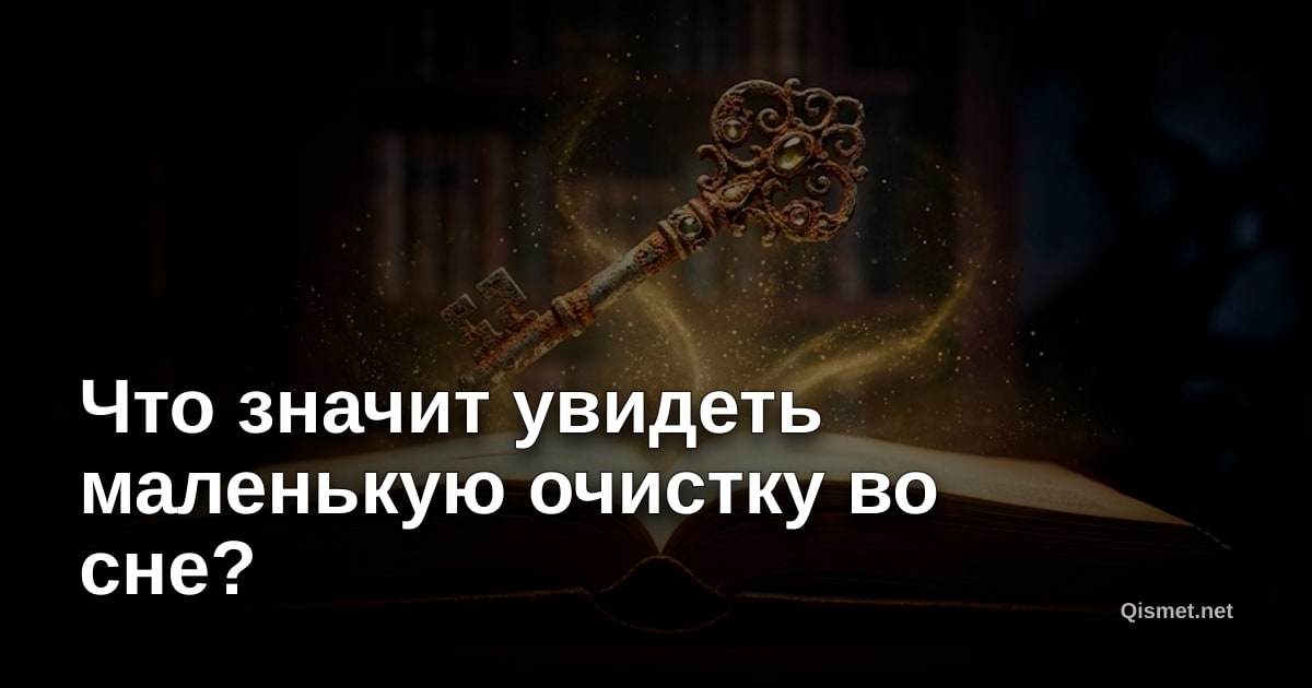 Что значит увидеть маленькую очистку во сне?