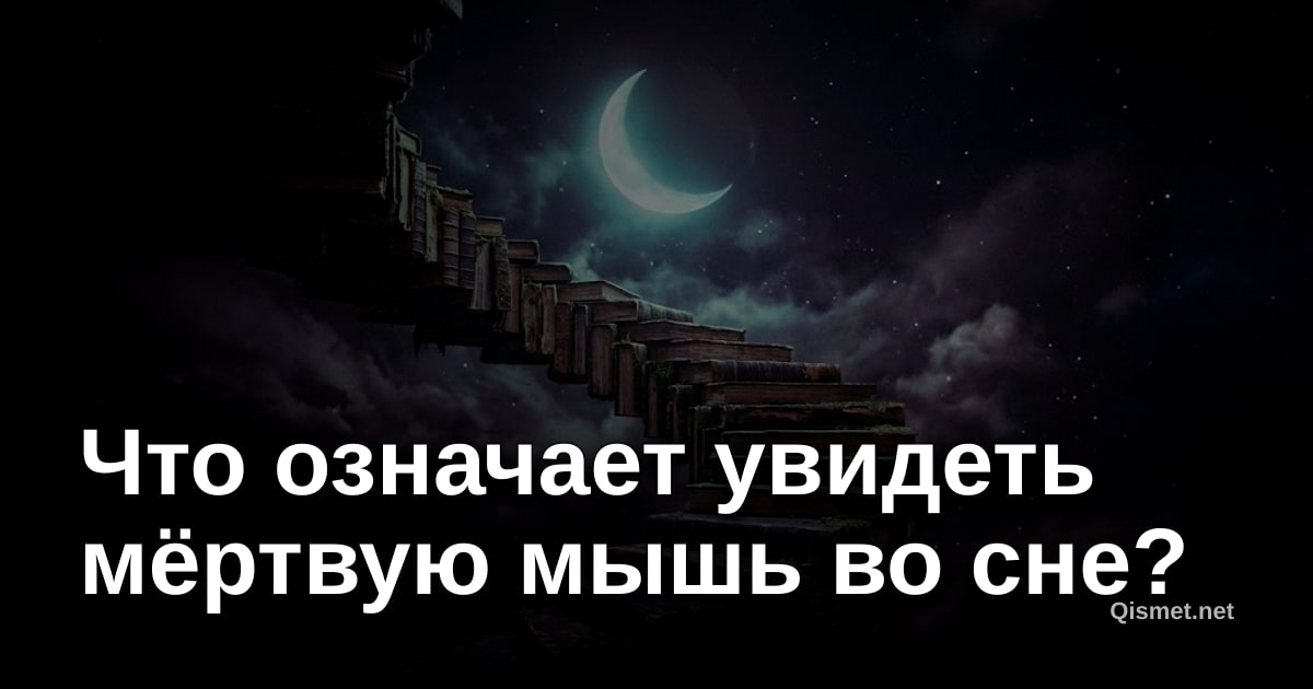 Что означает увидеть мёртвую мышь во сне?