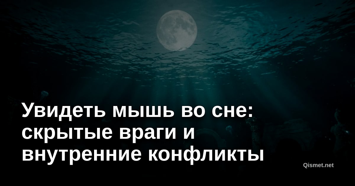 Увидеть мышь во сне: скрытые враги и внутренние конфликты