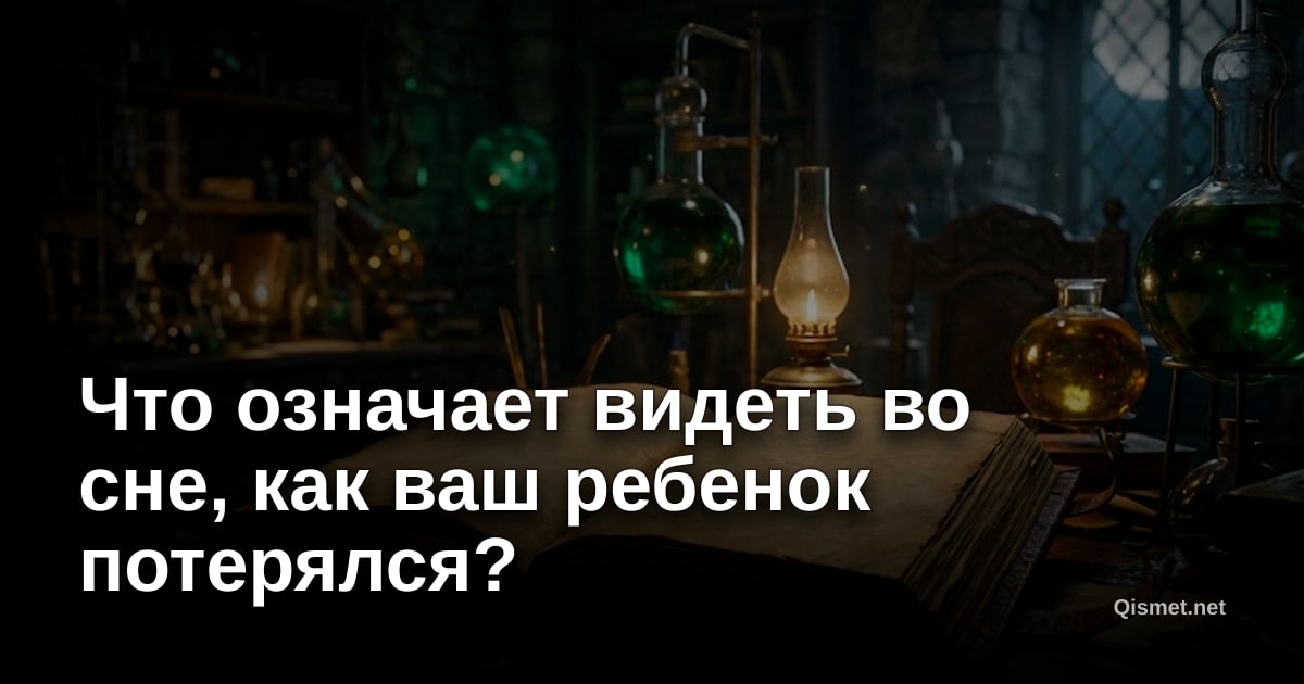 Что означает видеть во сне, как ваш ребенок потерялся?