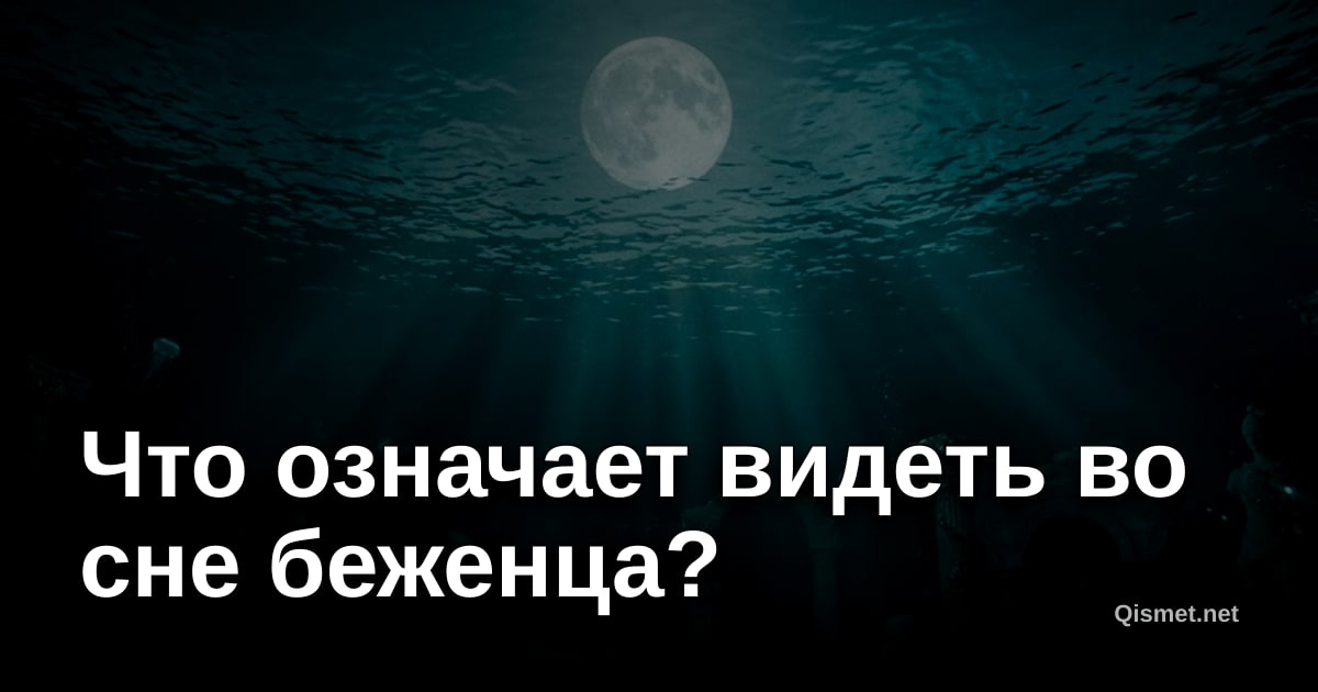 Что означает видеть во сне беженца?