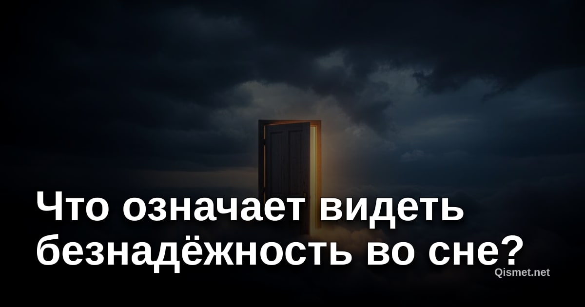 Что означает видеть безнадёжность во сне?