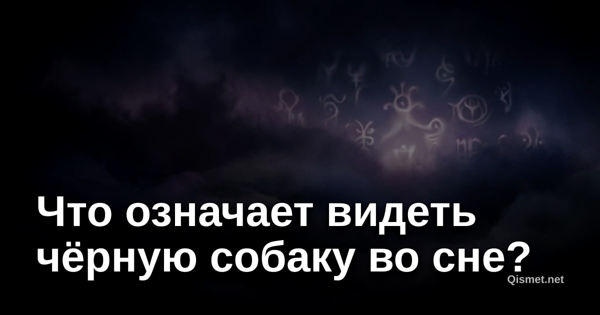 Что означает видеть чёрную собаку во сне?