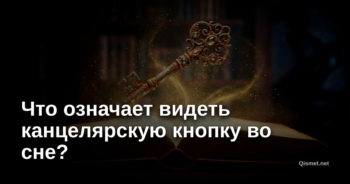 Что означает видеть канцелярскую кнопку во сне?