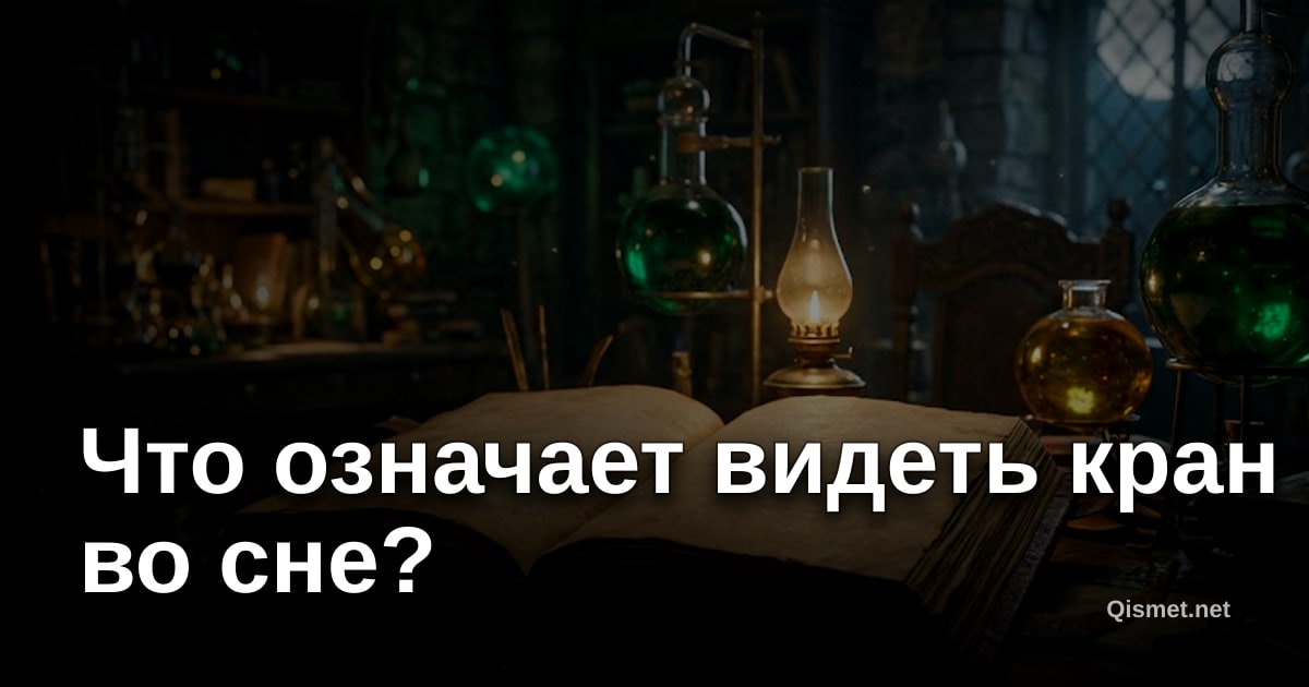 Что означает видеть кран во сне?