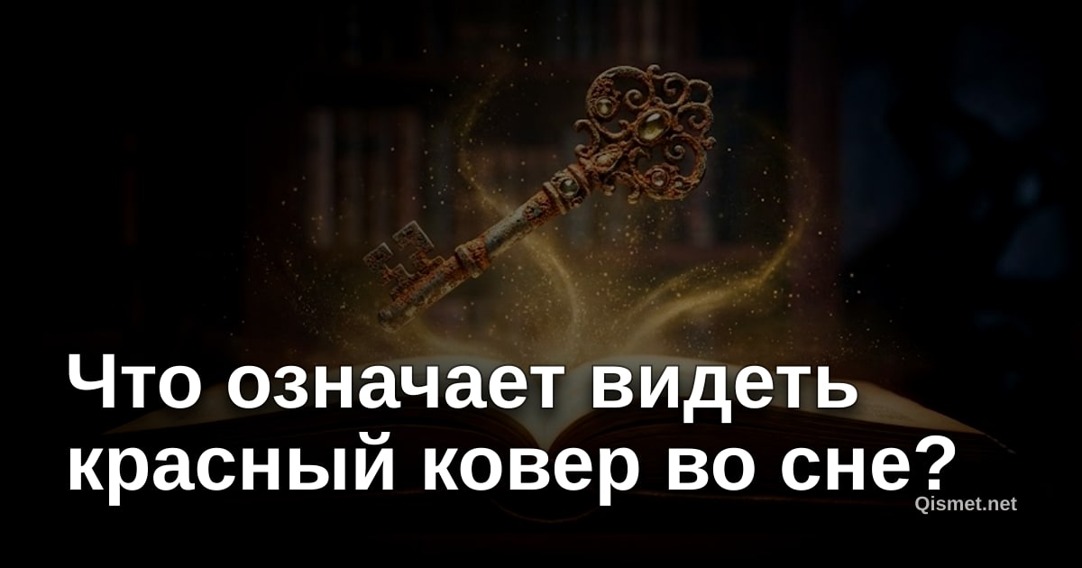 Что означает видеть красный ковер во сне?