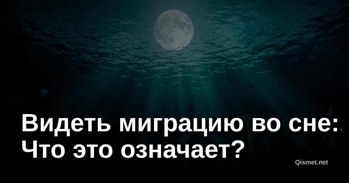 Видеть миграцию во сне: Что это означает?