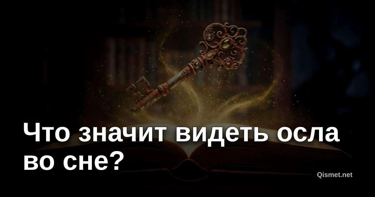 Что значит видеть осла во сне?