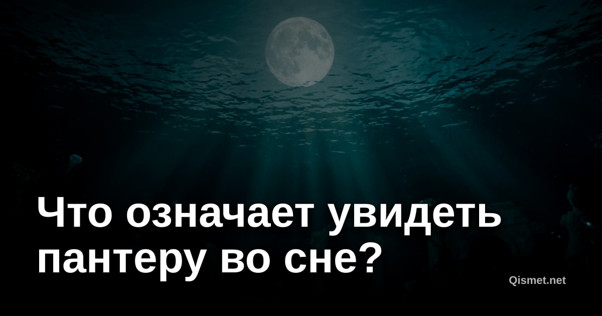 Что означает увидеть пантеру во сне?