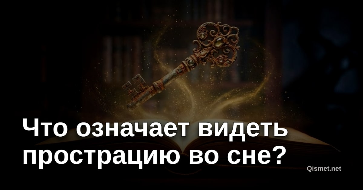 Что означает видеть прострацию во сне?