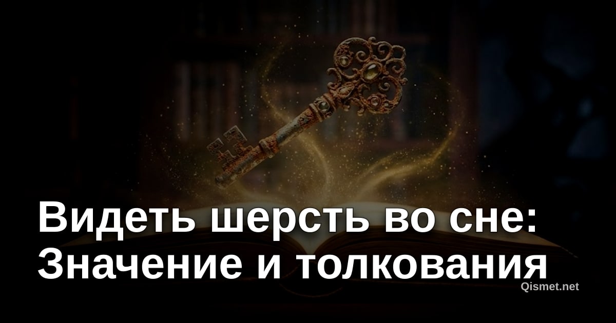 Видеть шерсть во сне: Значение и толкования