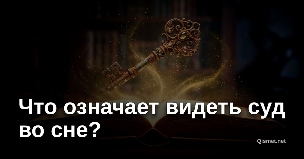 Что означает видеть суд во сне?