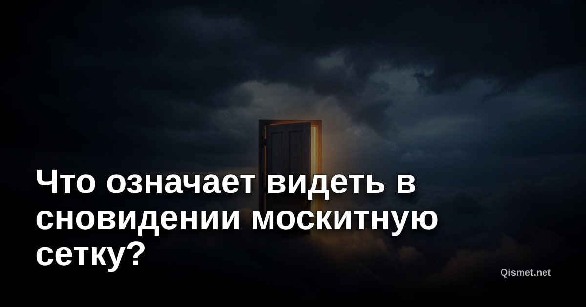 Что означает видеть в сновидении москитную сетку?