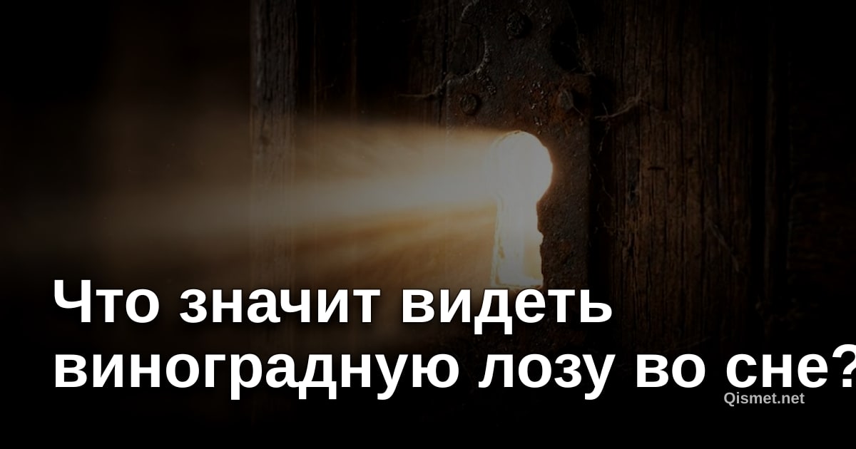 Что значит видеть виноградную лозу во сне?