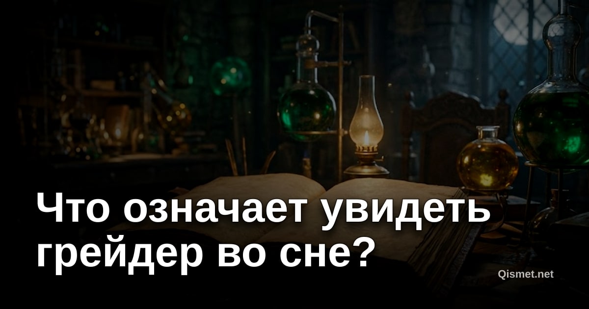 Что означает увидеть грейдер во сне?