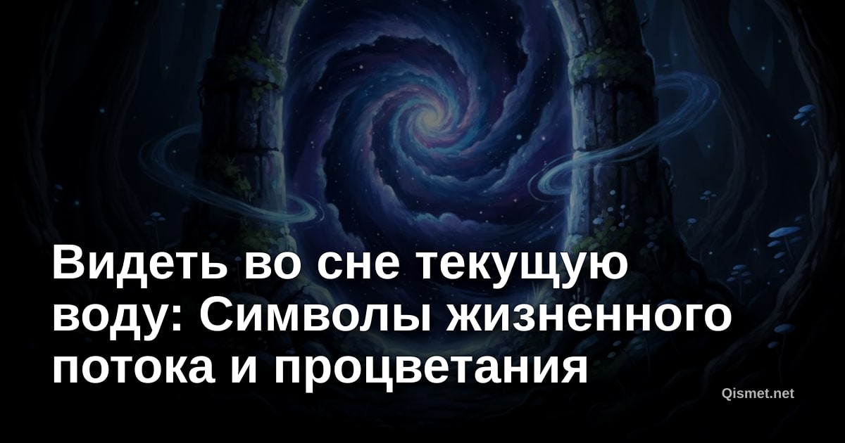Видеть во сне текущую воду: Символы жизненного потока и процветания