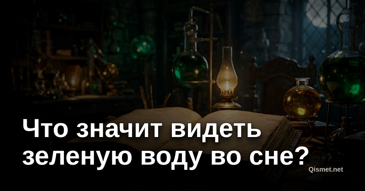 Что значит видеть зеленую воду во сне?