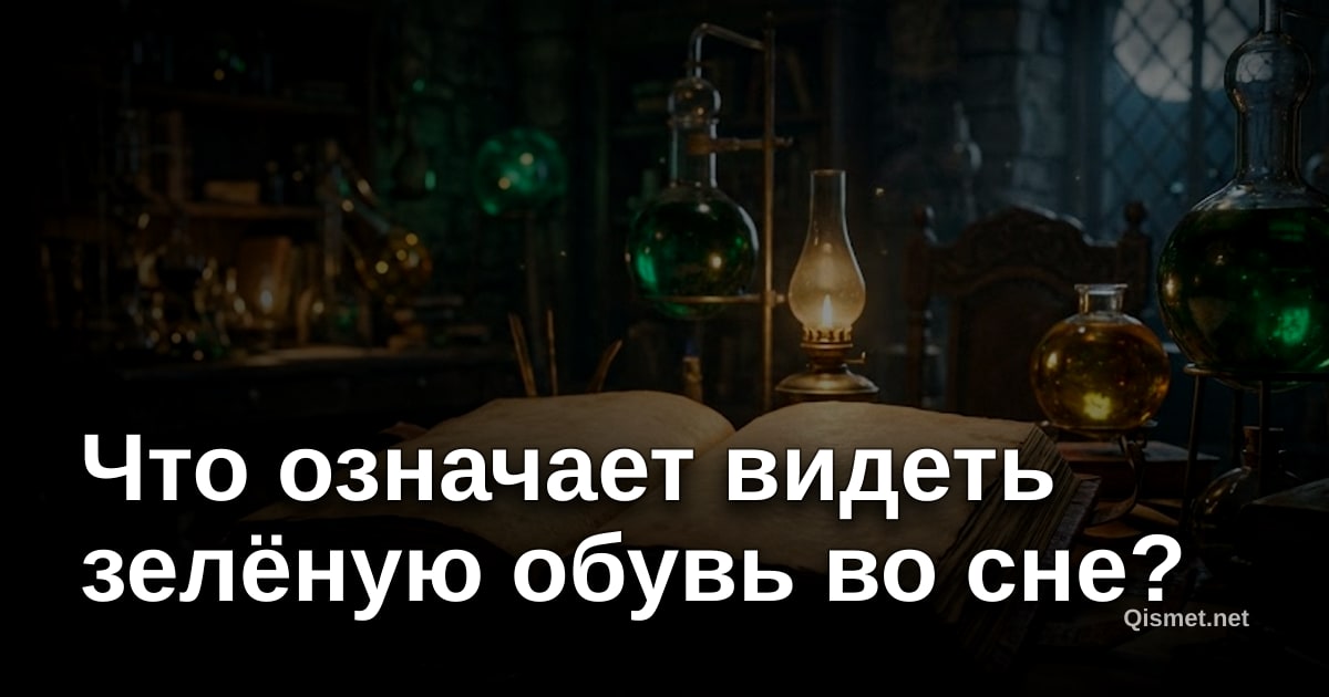 Что означает видеть зелёную обувь во сне?