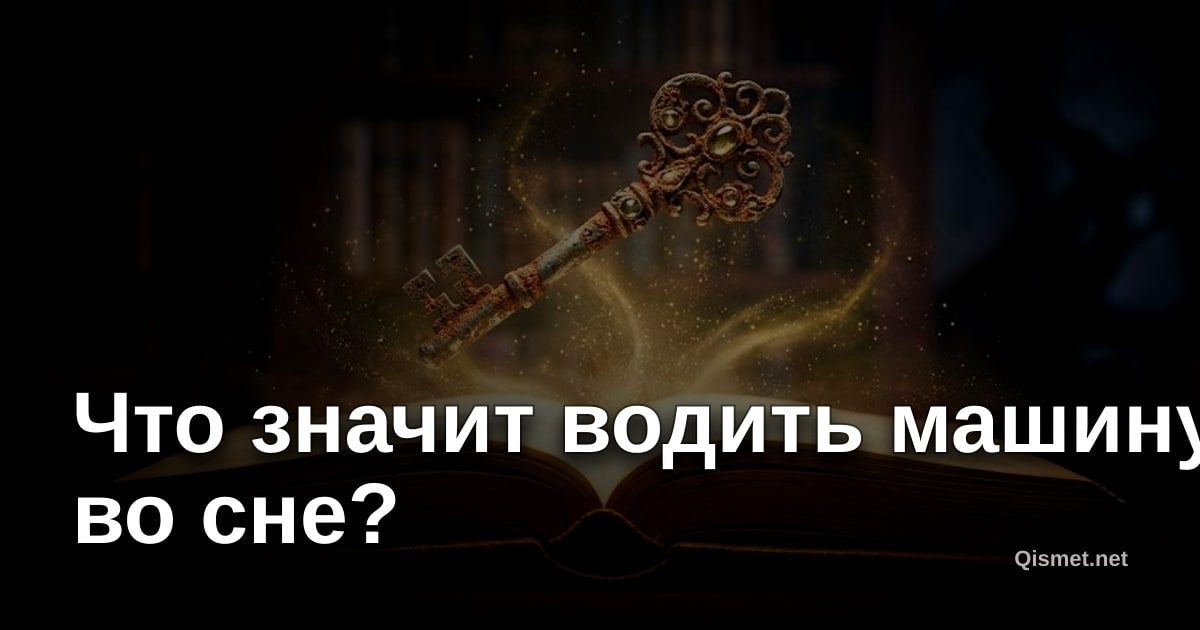 Что значит водить машину во сне?